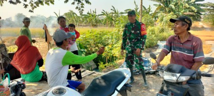Dukung Ketahanan Pangan, Babinsa Koramil 0817/06 Manyar Laksanakan Komsos dan Pompanisasi Bersama Petani di Desa Pongangan